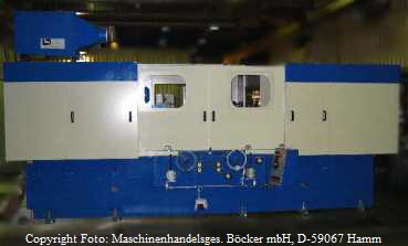 Auenrundschleifmaschine, konventionell,  mit Vollverkleidung und Absaugung,  eingerichtet zum Rundmesserschleifen, Typ PLE3 - 1300